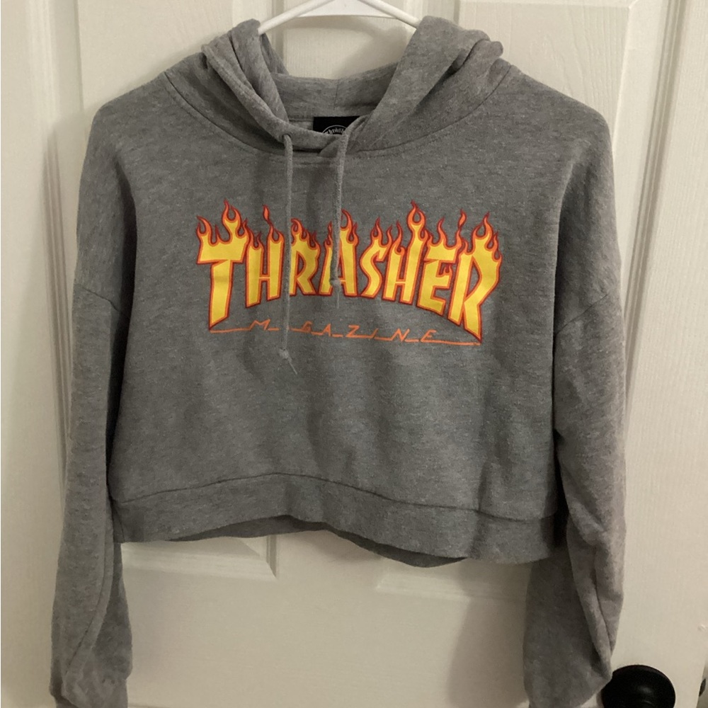 Thrasher Cropped Hoodie